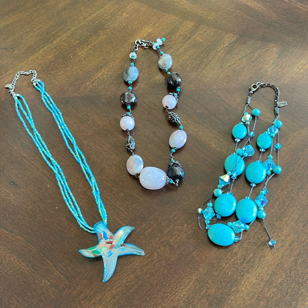 Turquoise necklace and costume jewelry